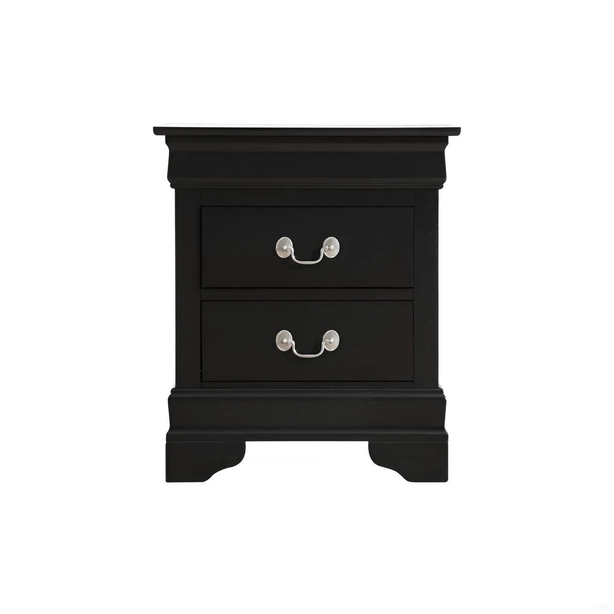 Traditional Bedroom Nightstand | Carved Bases | English Dovetailed Drawers | Metal Center Guides
