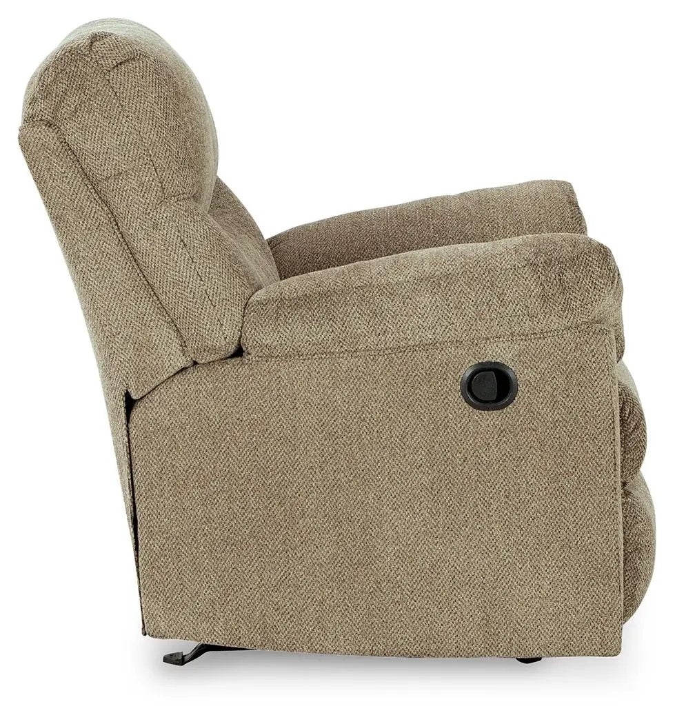 Alphons Rocker Recliner | Pull-Tab Reclining | Neutral Upholstery | Universal Appeal