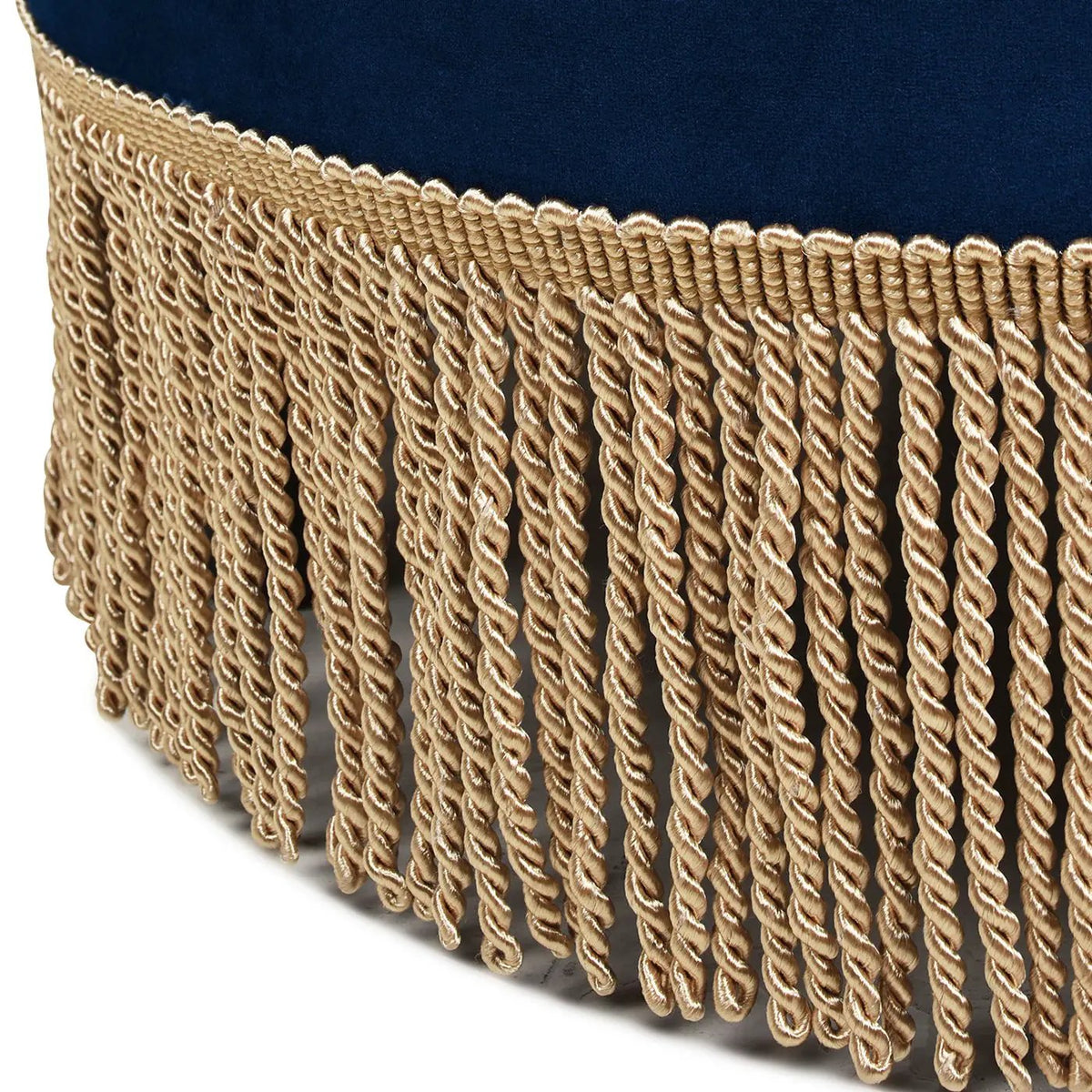 Yolanda Round Accent Ottoman | Handcrafted Quality | Kiln-Dried Hardwood Frame | 16 Inch Height
