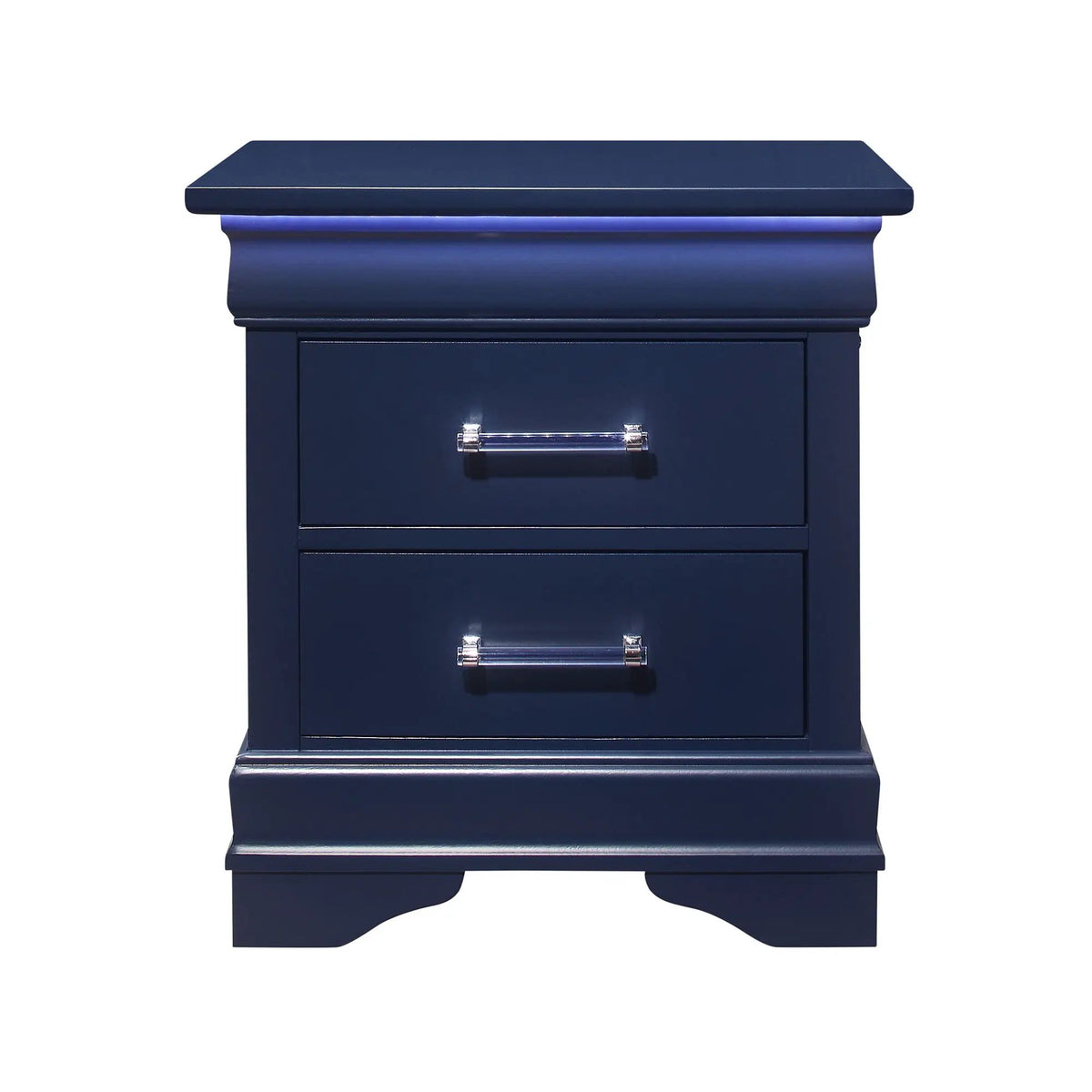 Charlston Nightstand | LED Lighting | Transitional Style | Spacious Storage