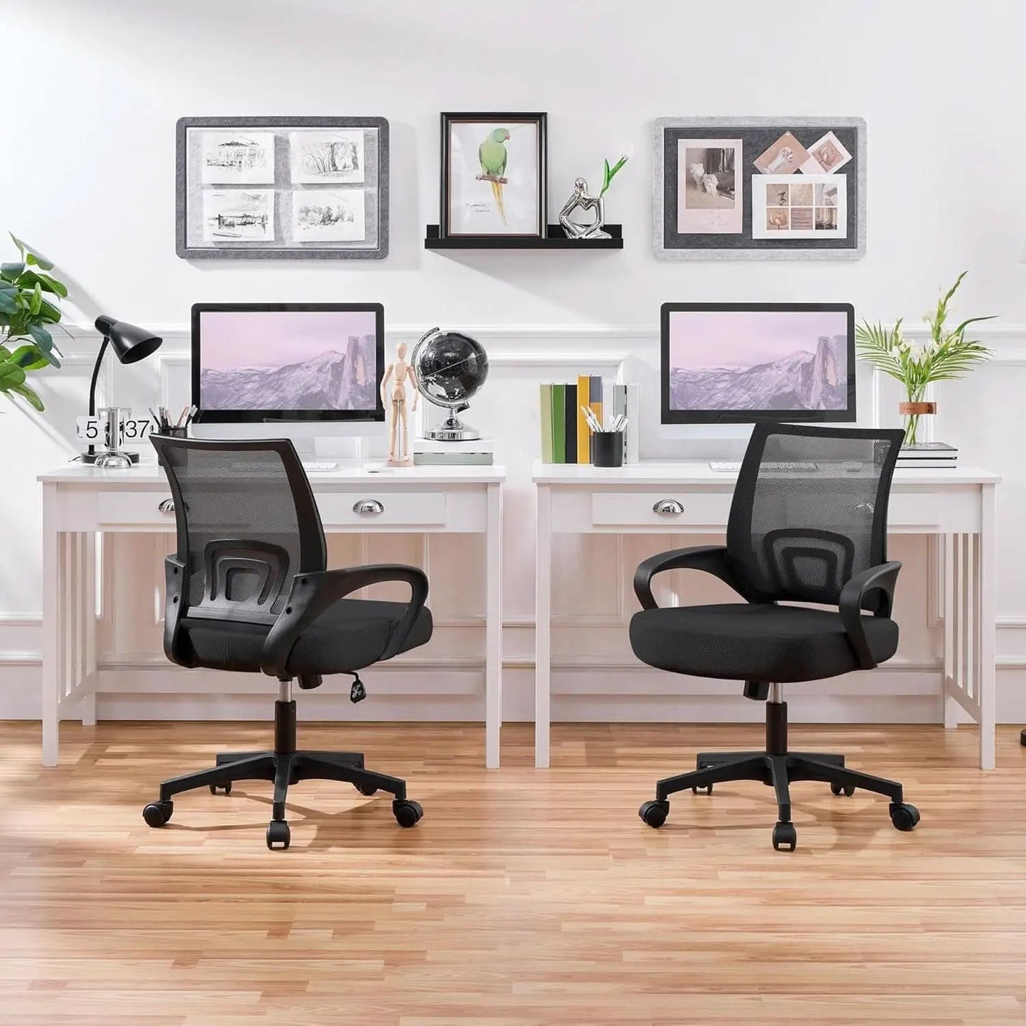 Ergonomic Mesh Office Chair Black Height Adjustable 2 Pack from PriceLows™