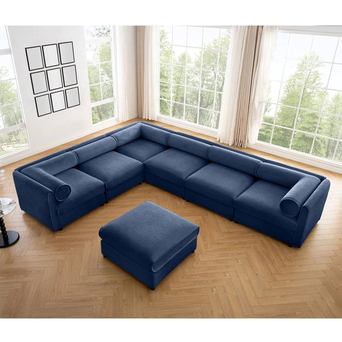 Contemporary Elegant Sofa With Storage And Ottoman 2 Piece Living Room Set | 2 Piece Living Room Set | Living Room Furniture | Living Room