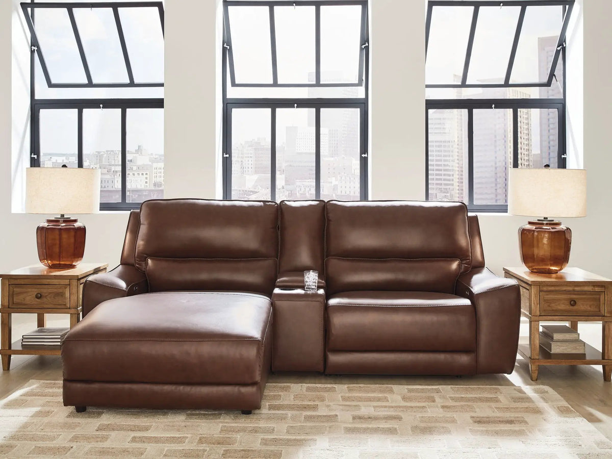 DeepWakes Power Reclining Sectional | Chaise Included | Ultra-Stylish Design | 130 Inch Length