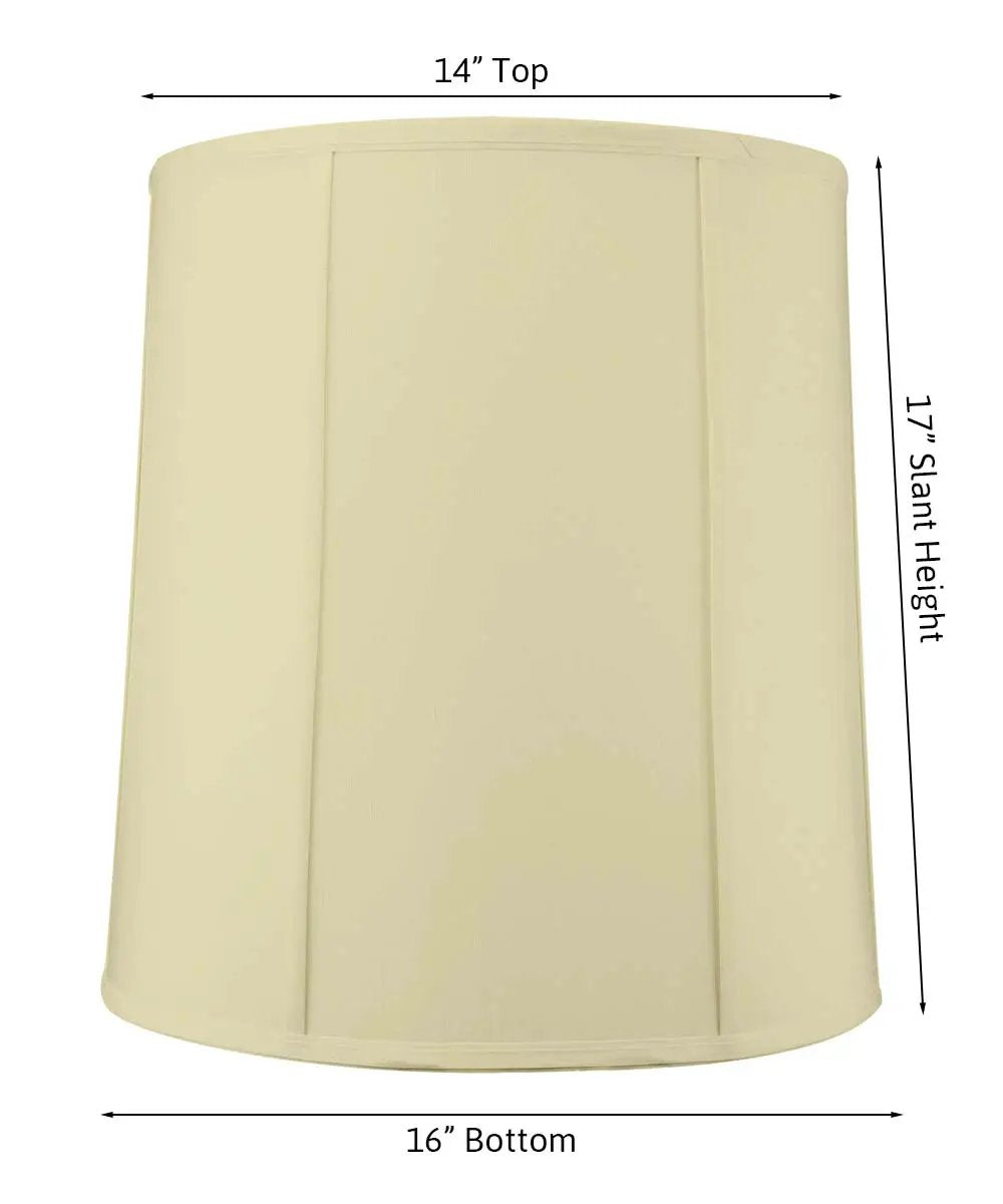 Large Cylinder Lampshade | 14x16x17 Inch | Premium Eggshell Shantung