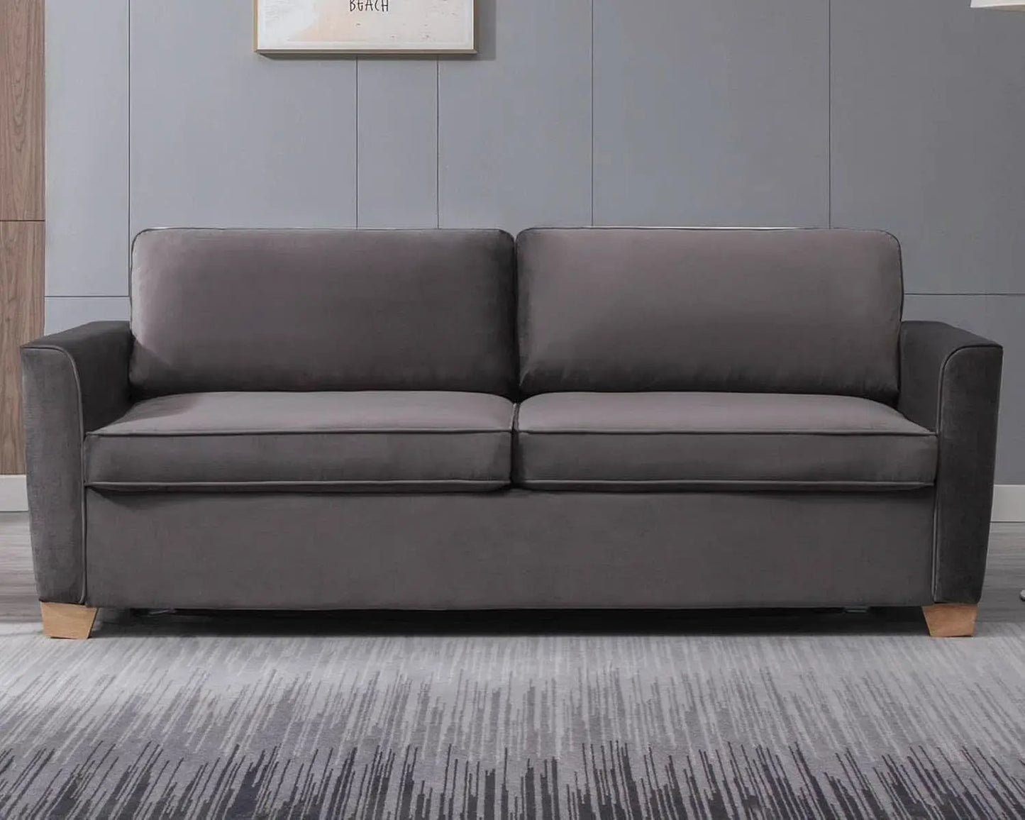 Queen Size Sleeper Sofa Bed DarkSlateGrey StainResistant from PriceLows™