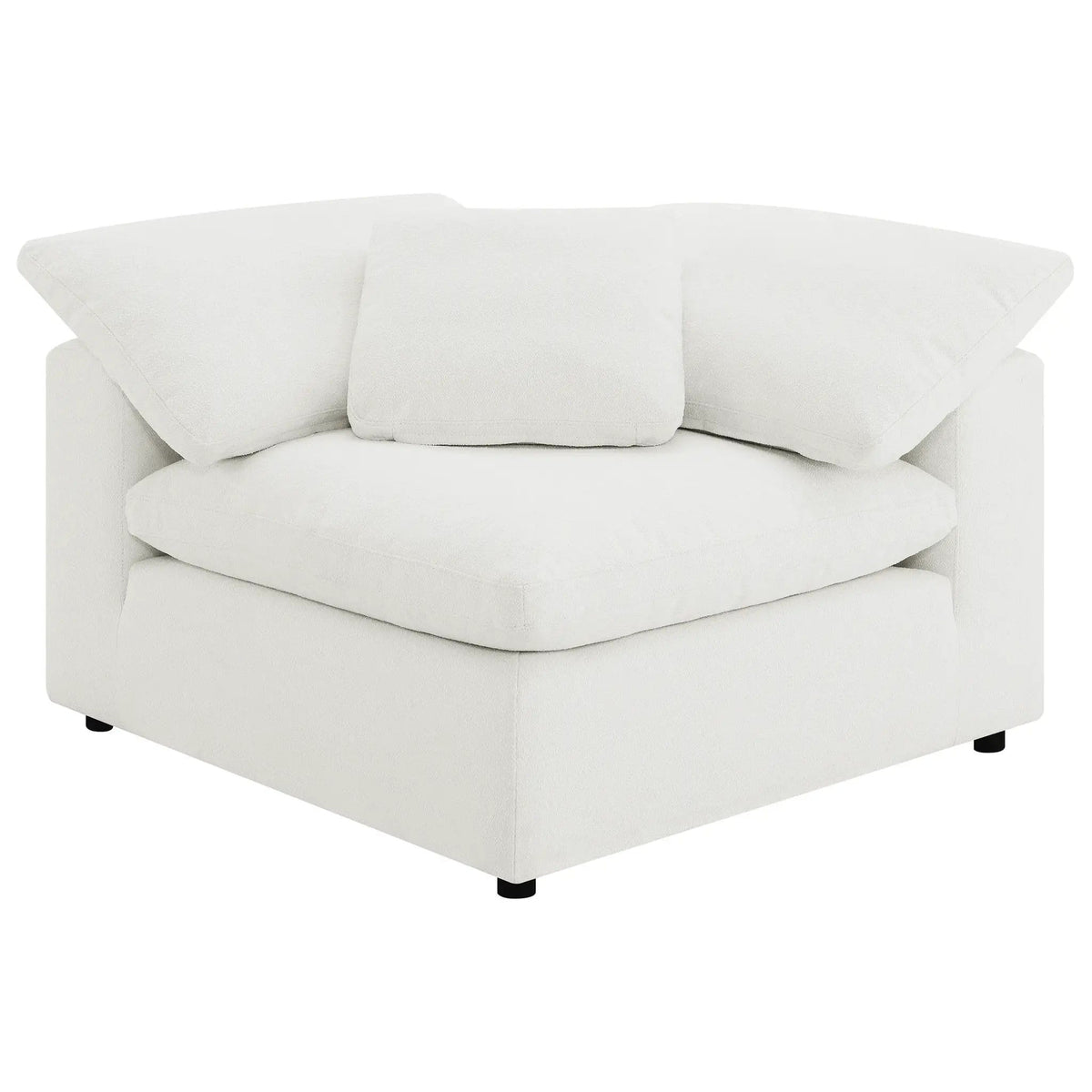 Raleigh 6-piece Boucle Upholstered Modular Sectional (Style 2) | 6-Piece Set | Boucle & Fabric | Ivory