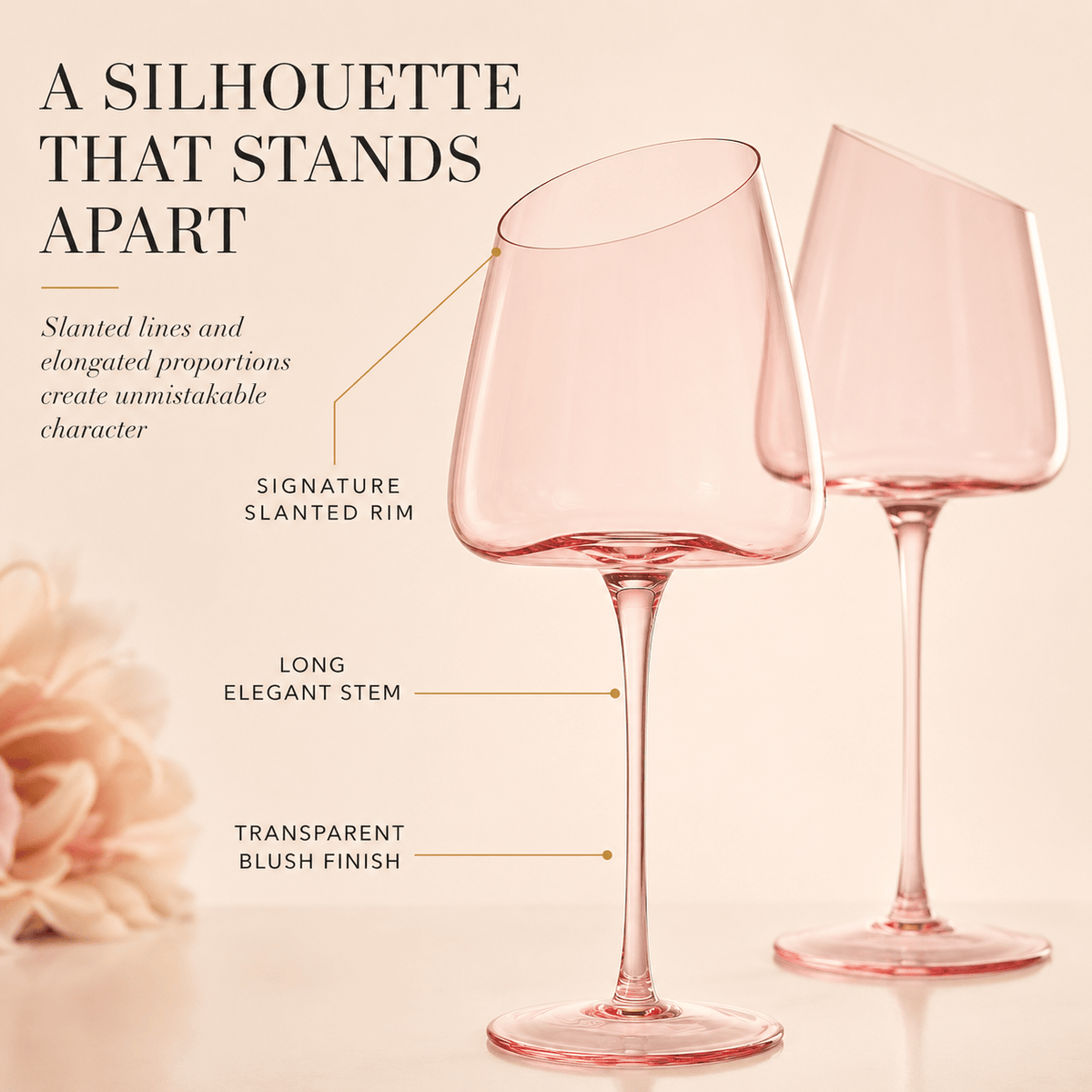 Colosseum Stemmed Wine Glassware | 18 oz | Set of 2 | Entertaining
