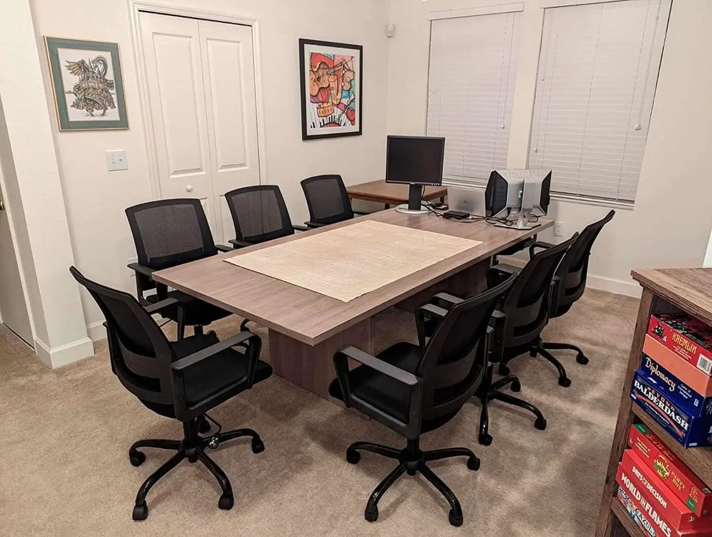 Ergonomic Black Mesh Office Chairs 4 Pack Lumbar Support from PriceLows™