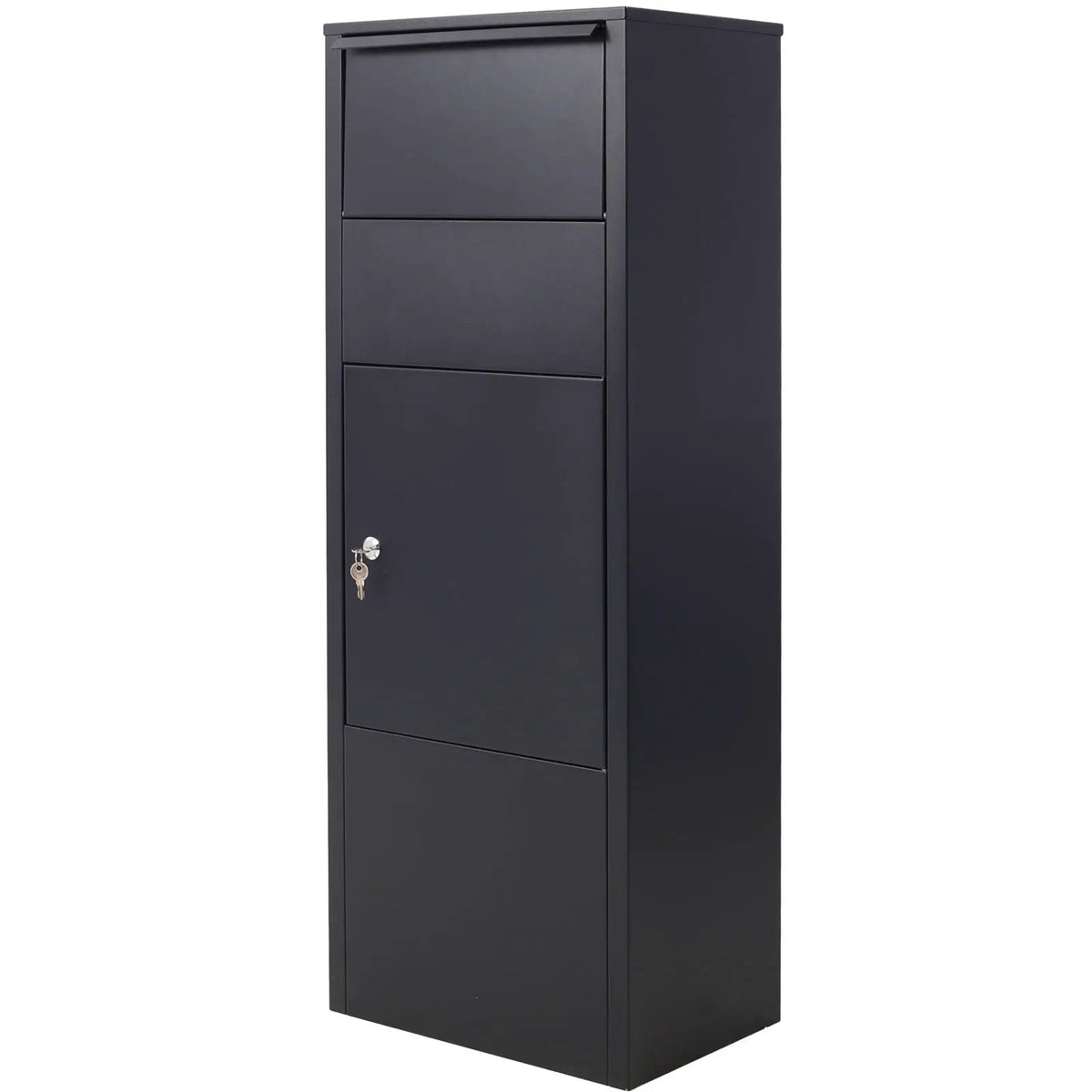 Freestanding Parcel Drop Box | Lockable Door | Weatherproof | Black