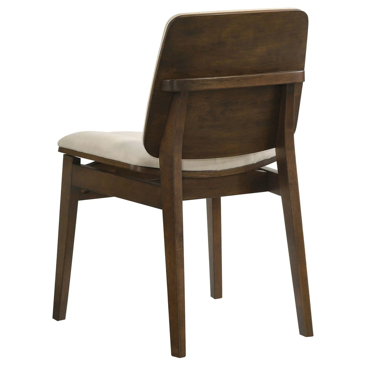 Redbridge Velvet Upholstered Side Chair Cream and Walnut (Set of 2) | 19.25 x 22.25 x 31.75 in | Walnut & Velvet | Living Room
