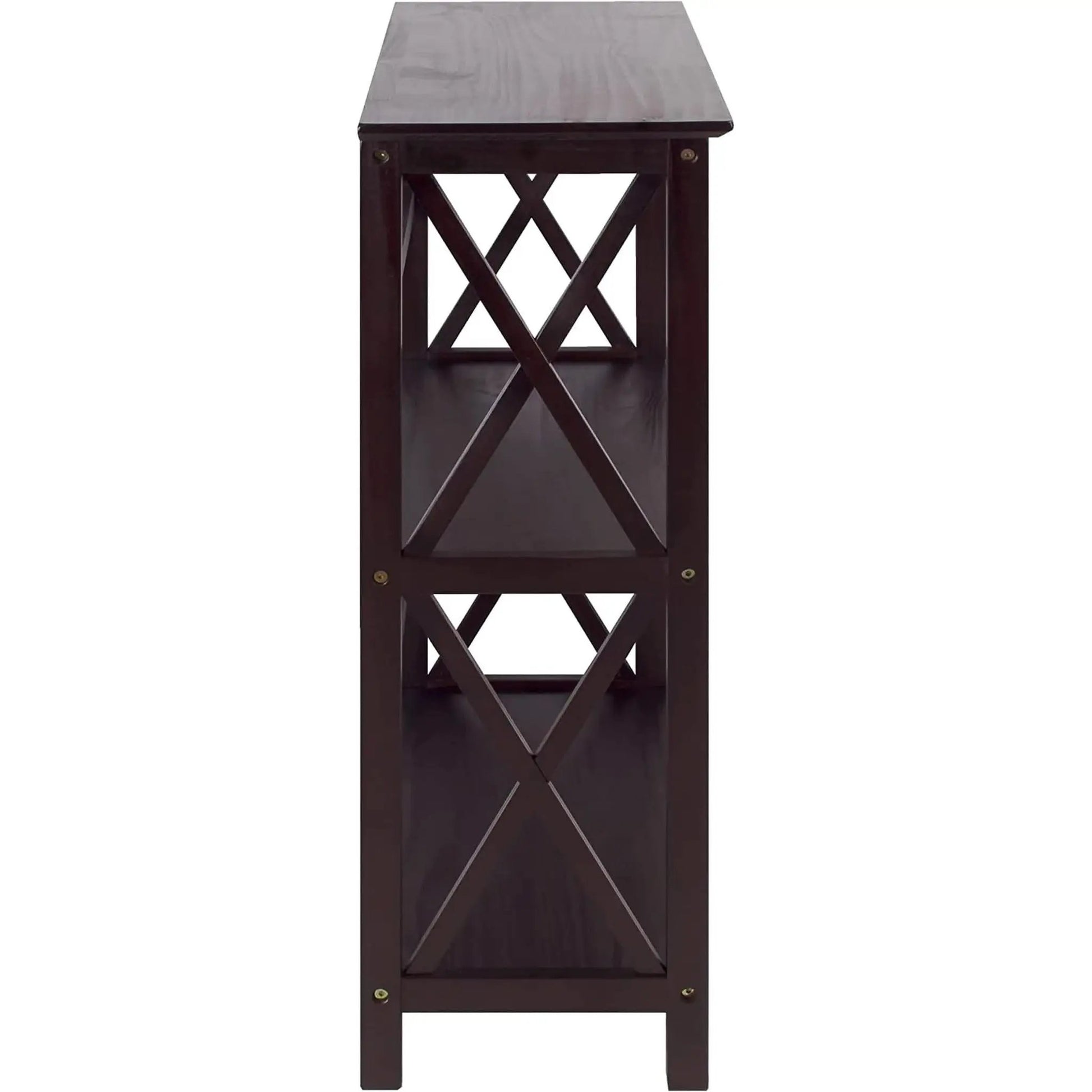 Three-Shelf Solid Wood Bookcase For Home Office Storage from PriceLows™