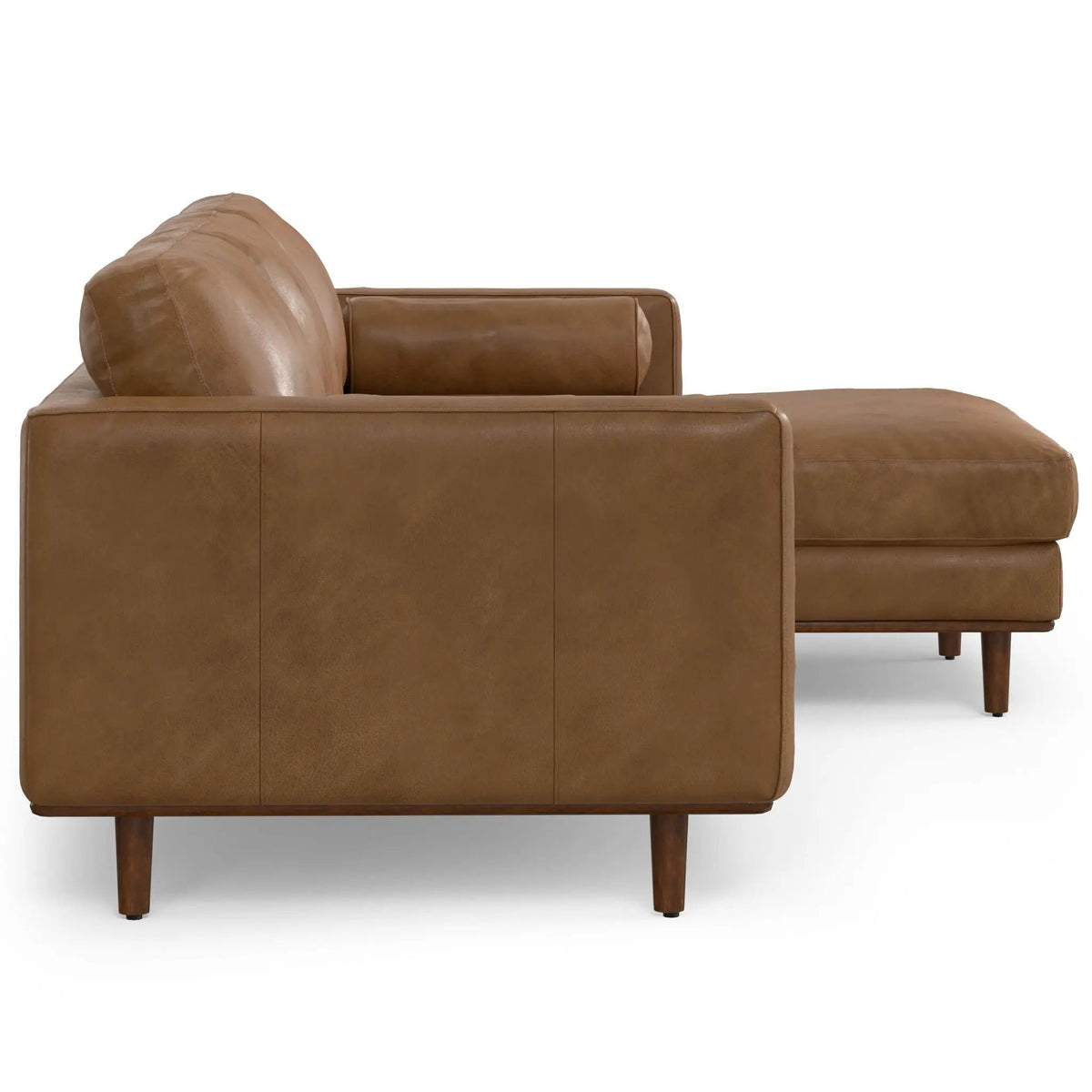 Morrison Upholstered Sectional Sofa | Genuine Aniline Leather | Chaise Cushions | 102.2 Inch Length