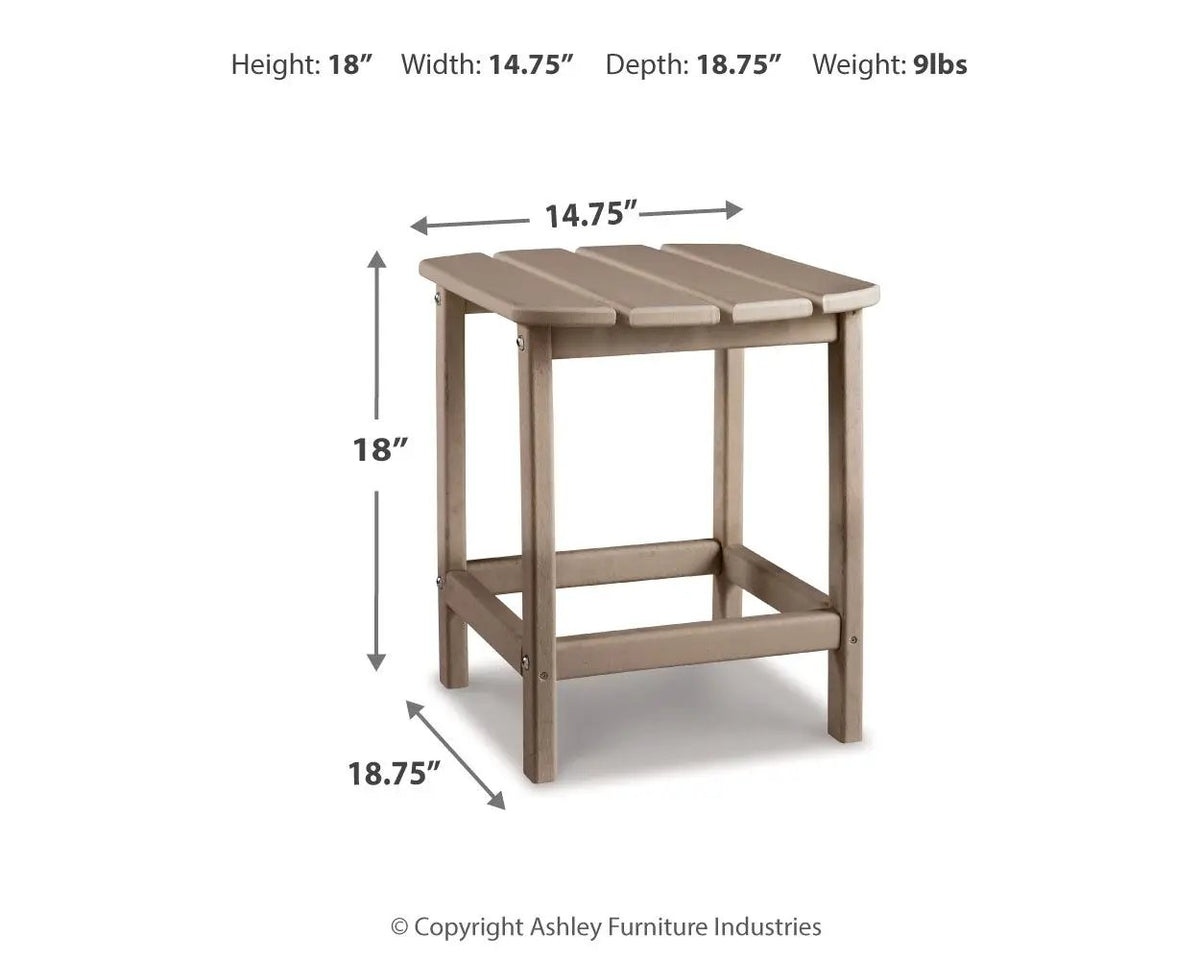 Sundown Treasure Outdoor End Table | MEGA-TUFF Polyethylene | Cottage Style | Weather Resistant