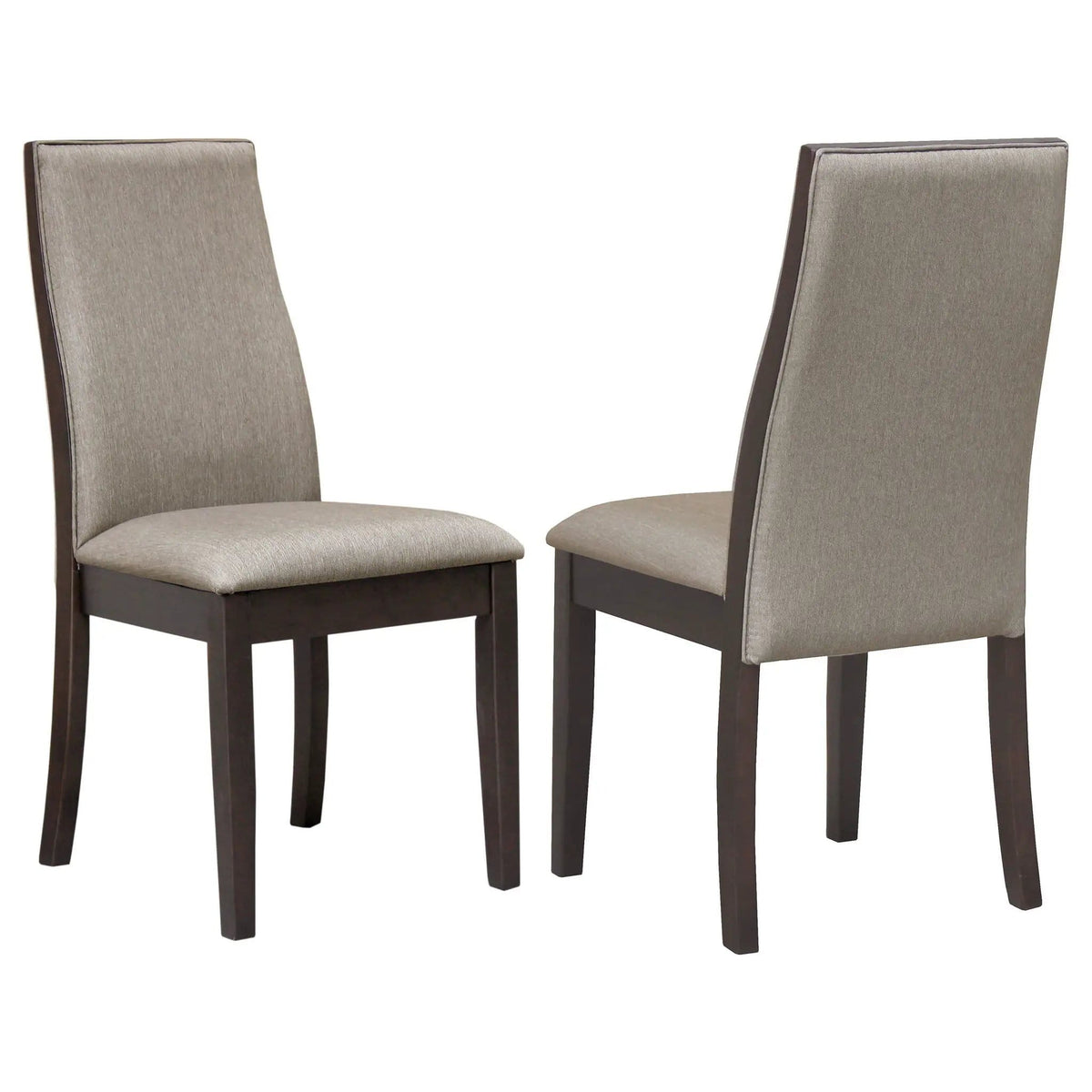 Spring Creek Upholstered Dining Chair Taupe (Set of 2) | 19 x 23.25 x 38.5 in | Rubberwood & Fabric | Dining Room