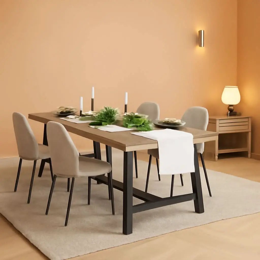 Industrial Dining Table 70.87 Inch Grey For Kitchen from PriceLows™