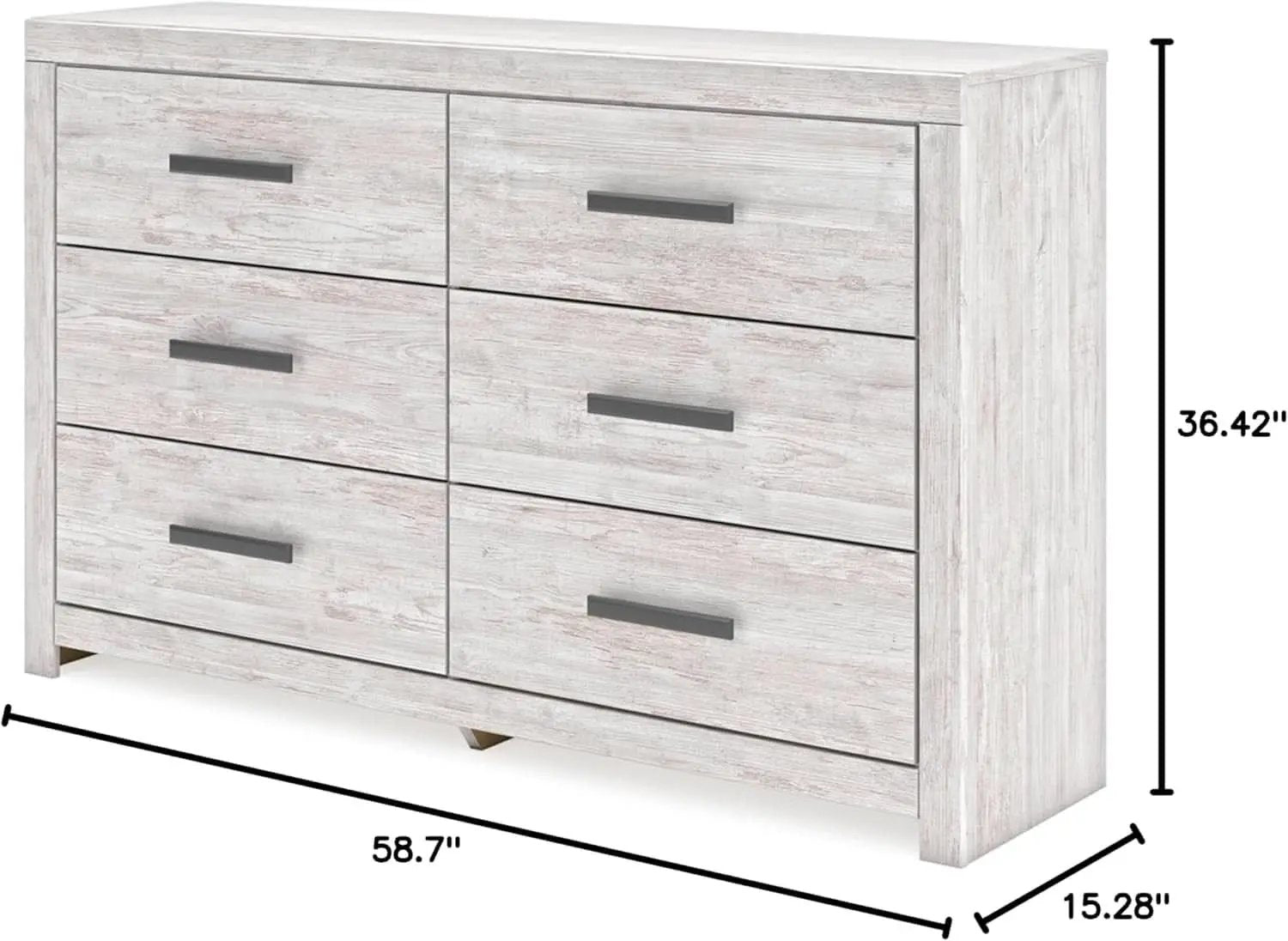 Cayboni Vintage 6 Drawer Dresser With Safety Stop White from PriceLows™