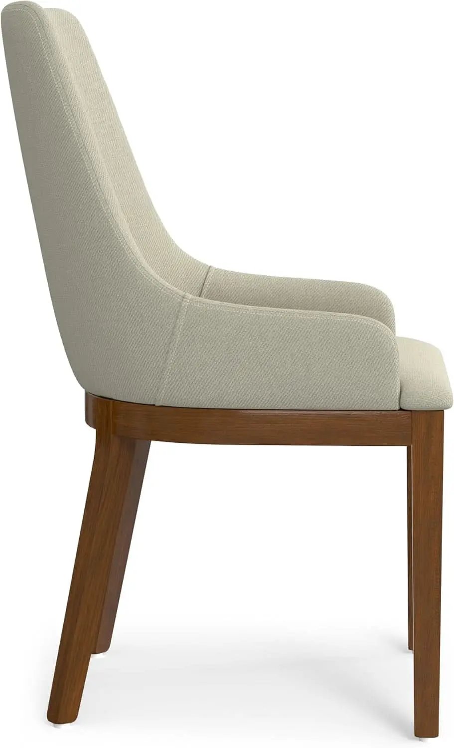 Stephanie Contemporary Dining Chair Set Of 2 In Natural Linen Look Fabric from PriceLows™