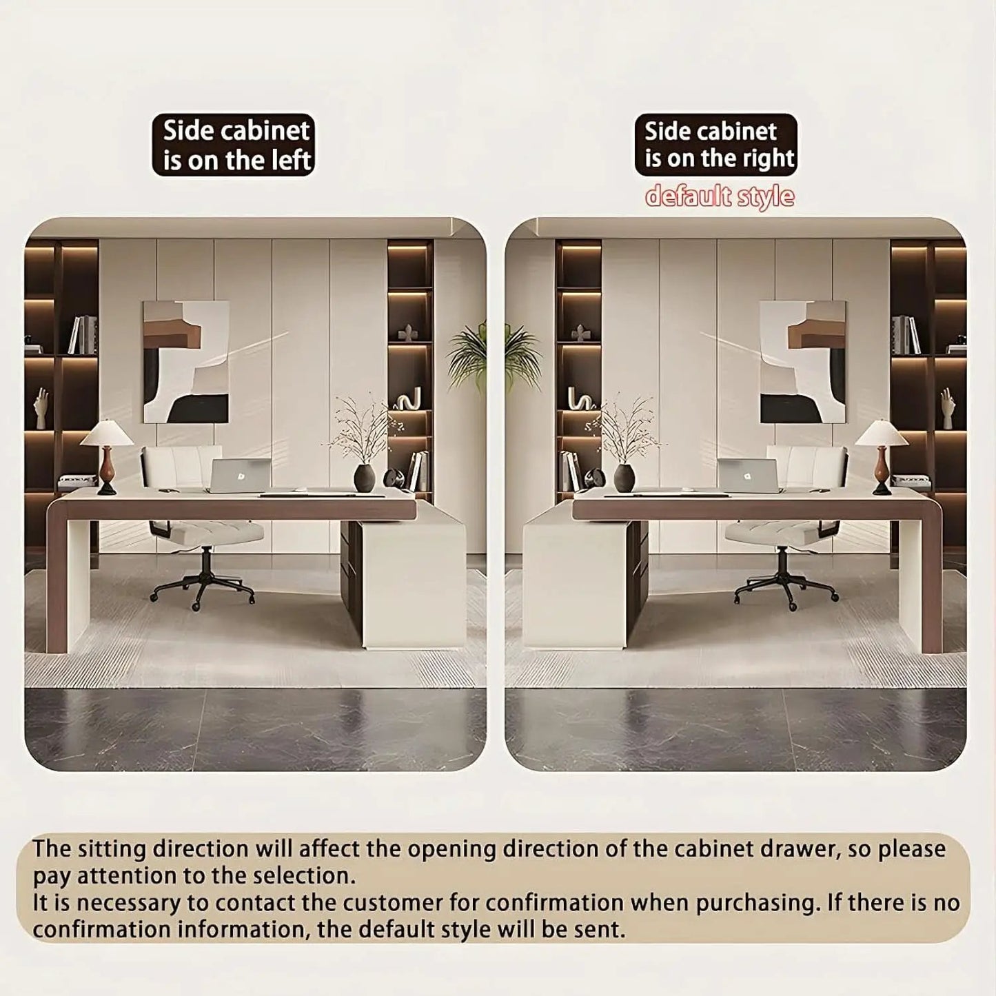 Premium L Shaped Executive Desk 72In Multifunctional from PriceLows™