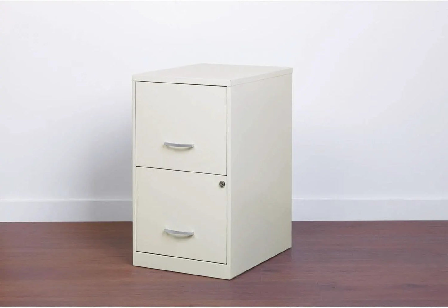 2-Drawer File Cabinet White 14.2 X 18 X 24.5 Inches Locking Drawers Steel Enamel from PriceLows™