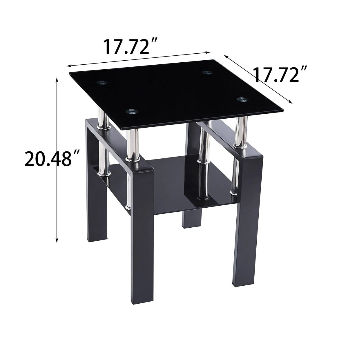 Tempered Glass Table | Hidden Storage | Easy Assembly