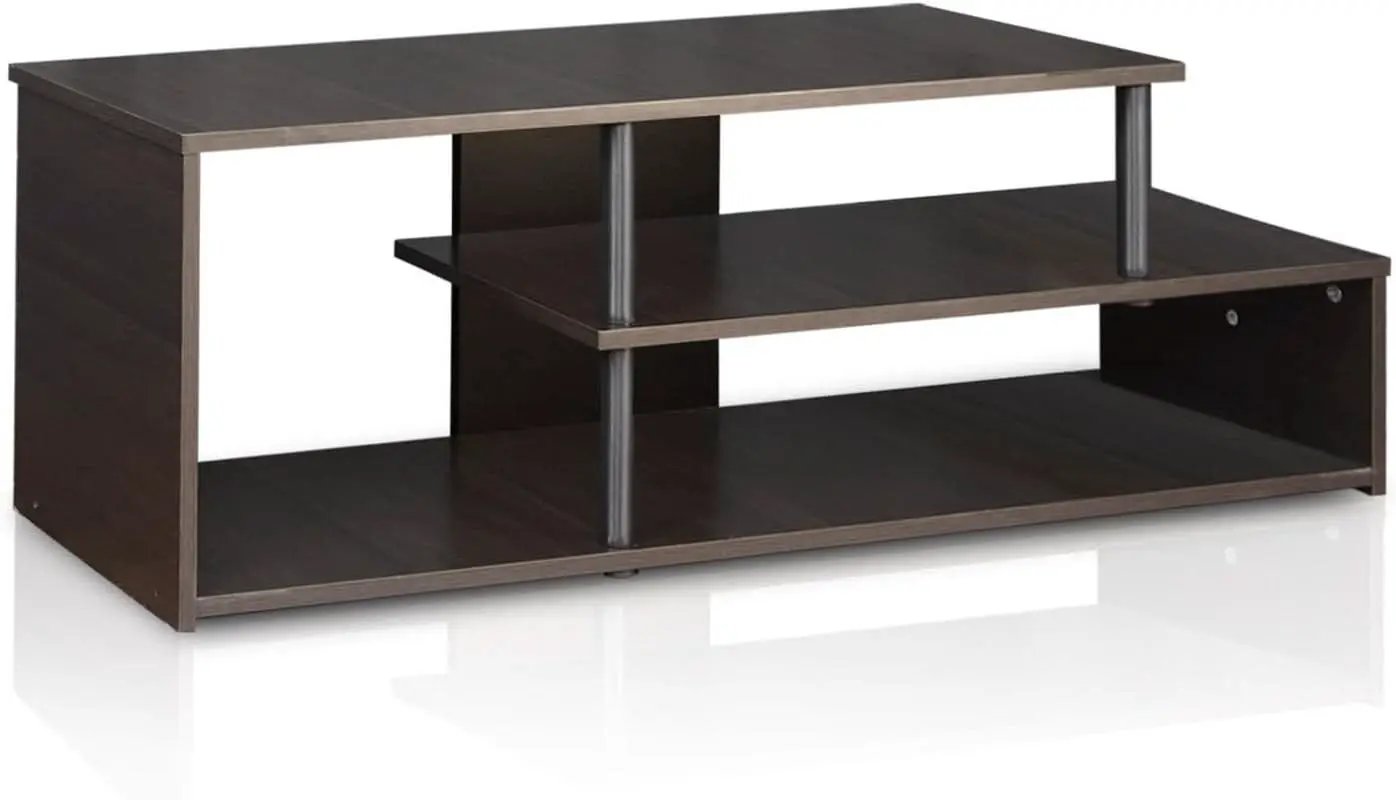 Econ Low Rise TV Stand Espresso Black With Shelves from PriceLows™