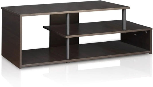 Econ Low Rise TV Stand Espresso Black With Shelves from PriceLows™