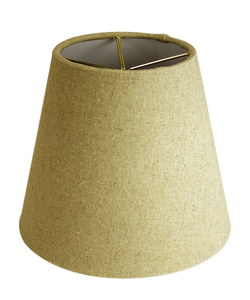 Edison Clip On Lampshade | 5x8x7 Empire | Sand Linen