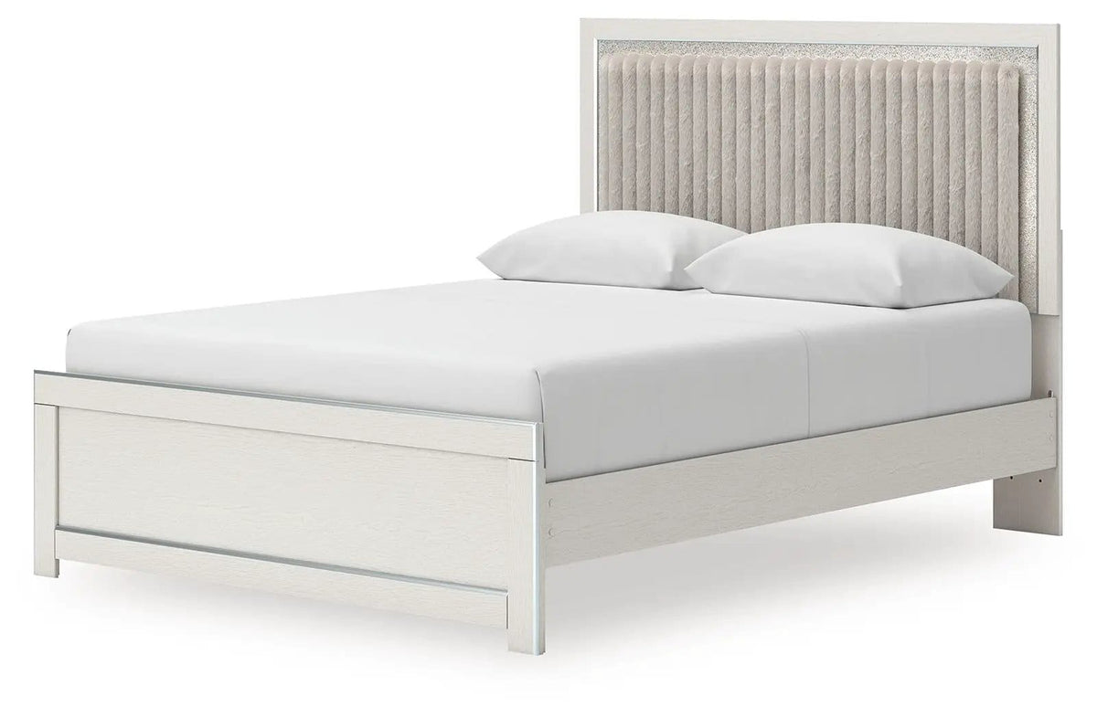 Zuraleus Upholstered Panel Platform Bed With Roll Slats | 4 Pieces | Bedroom Furniture | Bedroom