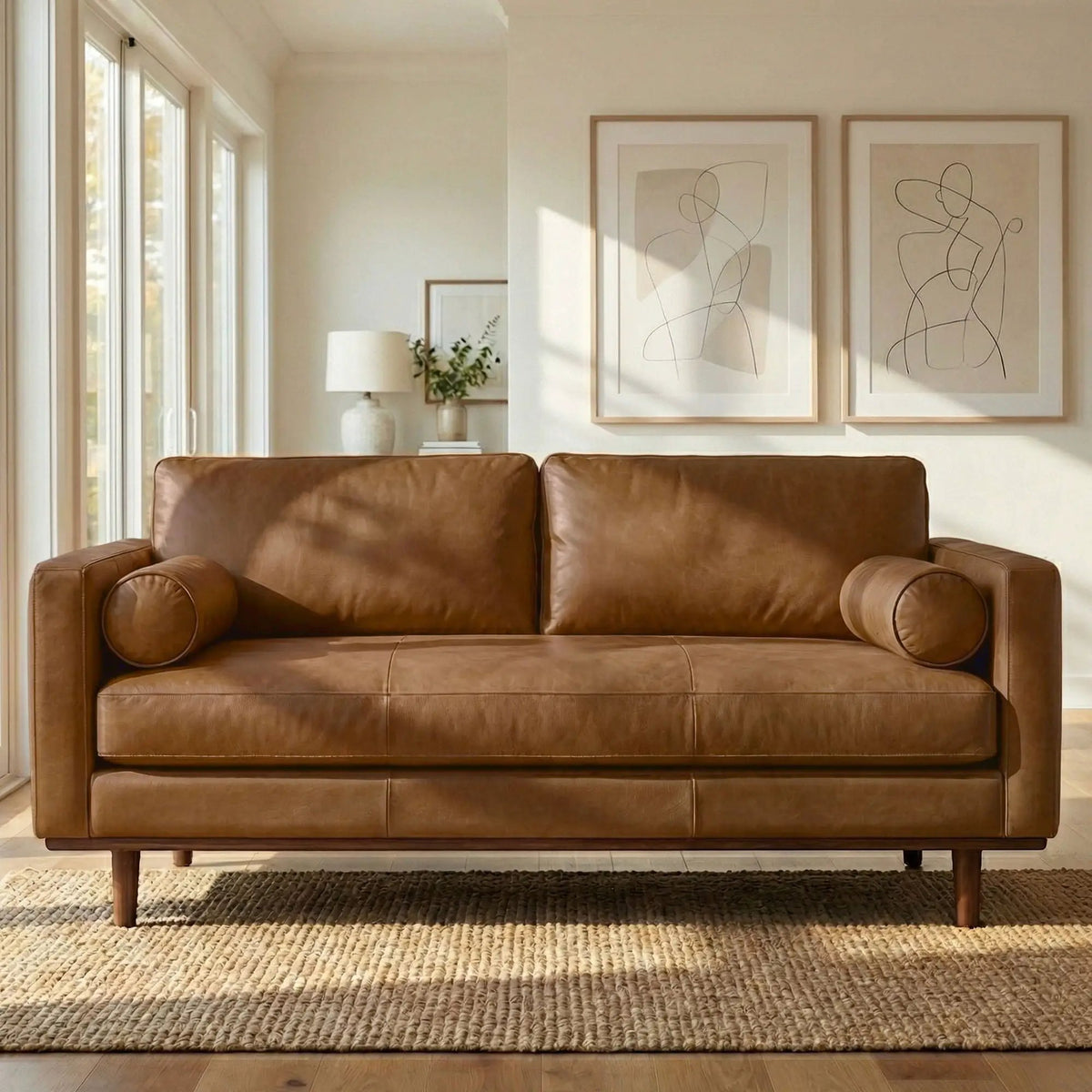 Morrison Upholstered Sofa | Recycled Blend Fabric | Single Bench Seat Cushion | 72 Inch Length