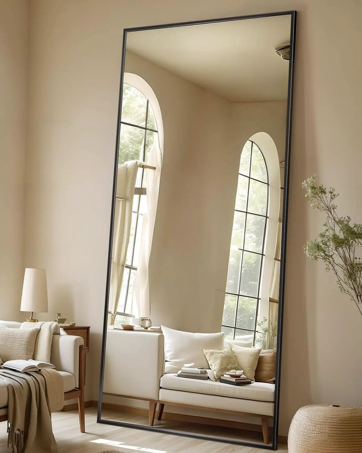 71x28 Inch Black Full Length Floor Mirror For Bedroom from PriceLows™