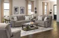 Tyler Reclining Sofa | 4 Pieces | Chenille & Fabric | Living Room