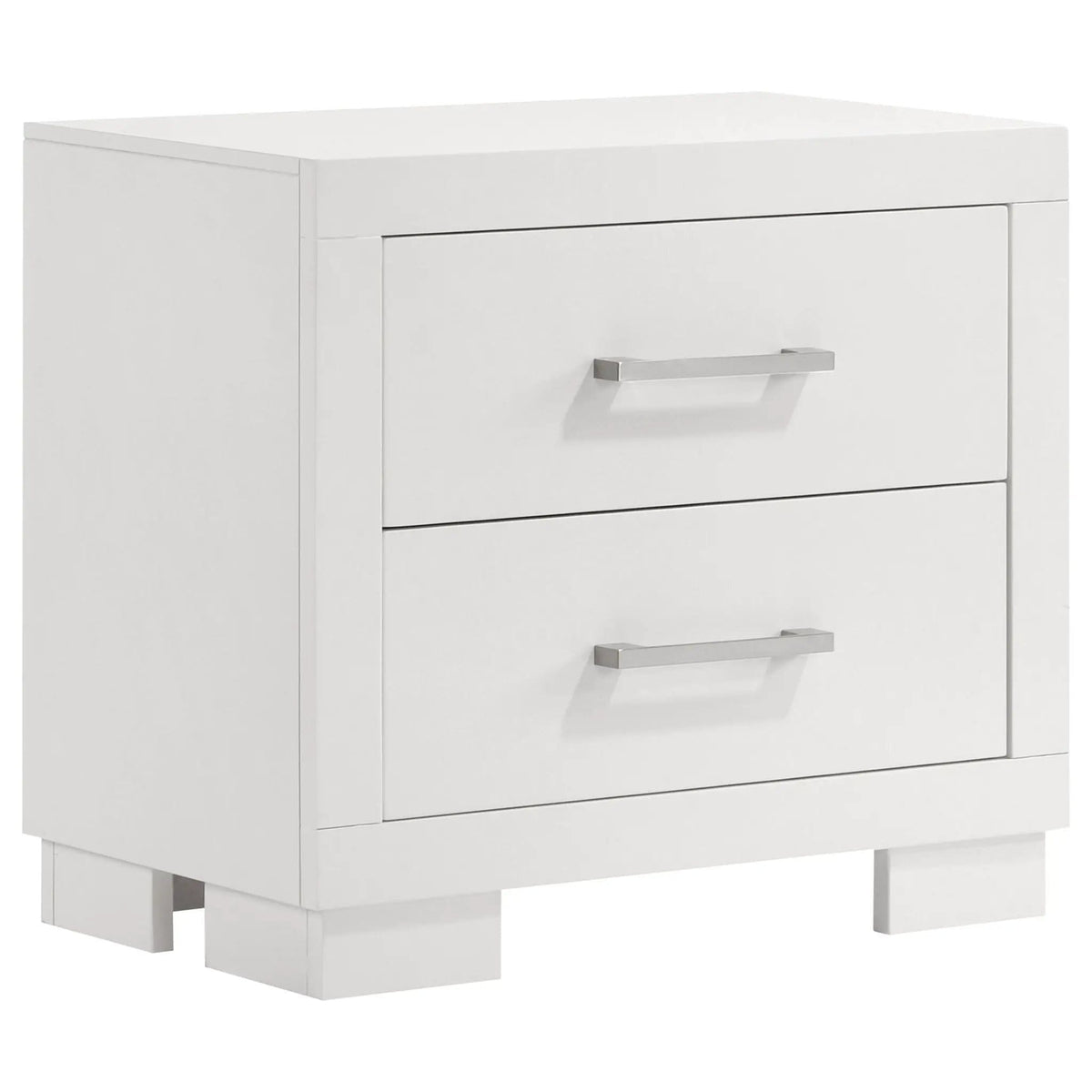 Jessica 2-drawer Nightstand Snow | 26 x 15 x 23 in | Wood | White