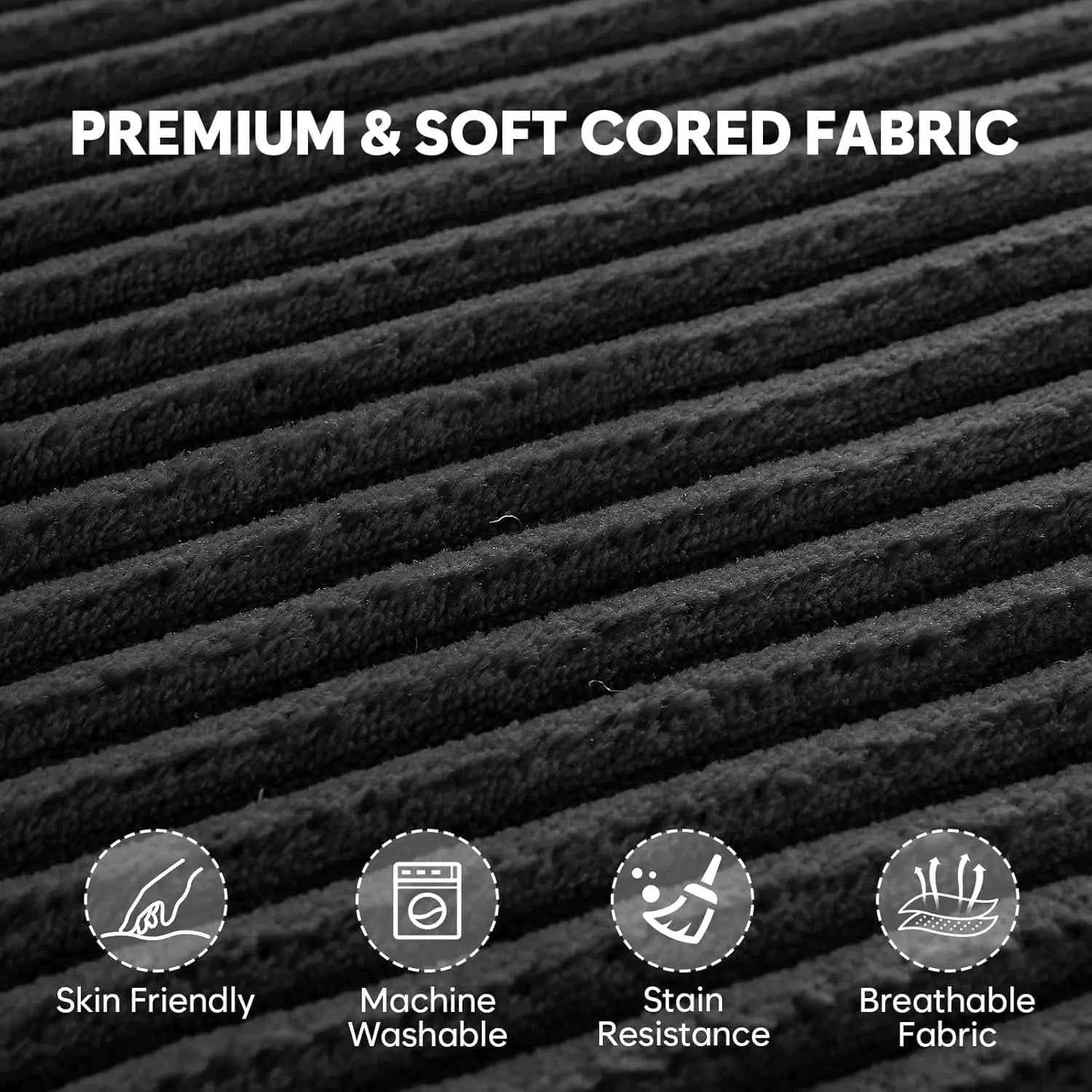Folding Sofa Bed Convertible Black Pillow Included from PriceLows™