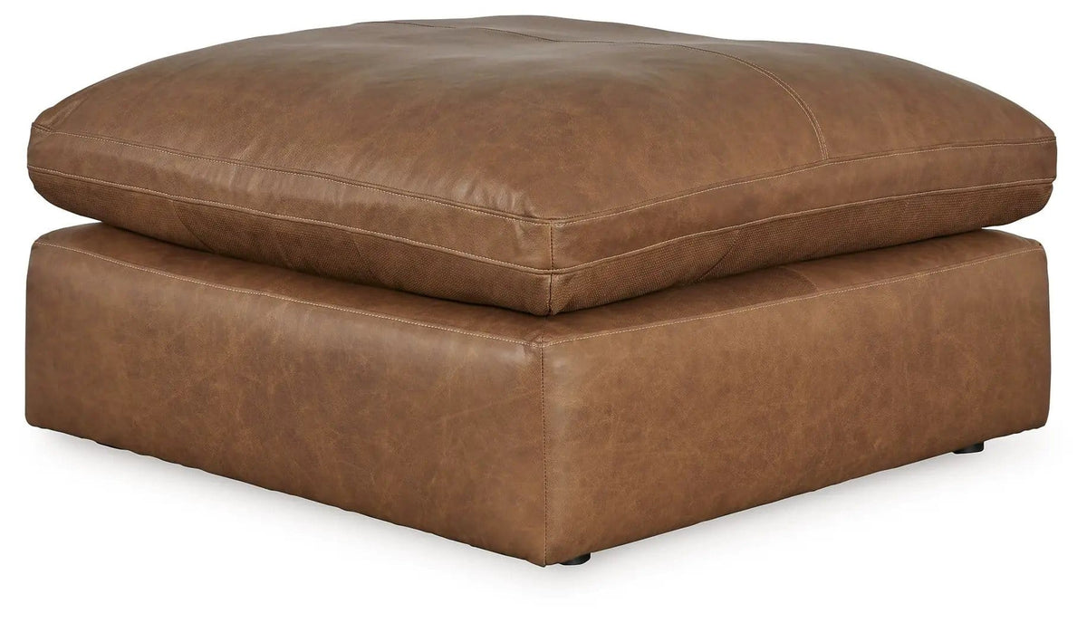 Emilia Oversized Accent Ottoman | 2 Pieces | Faux Leather | Living Room