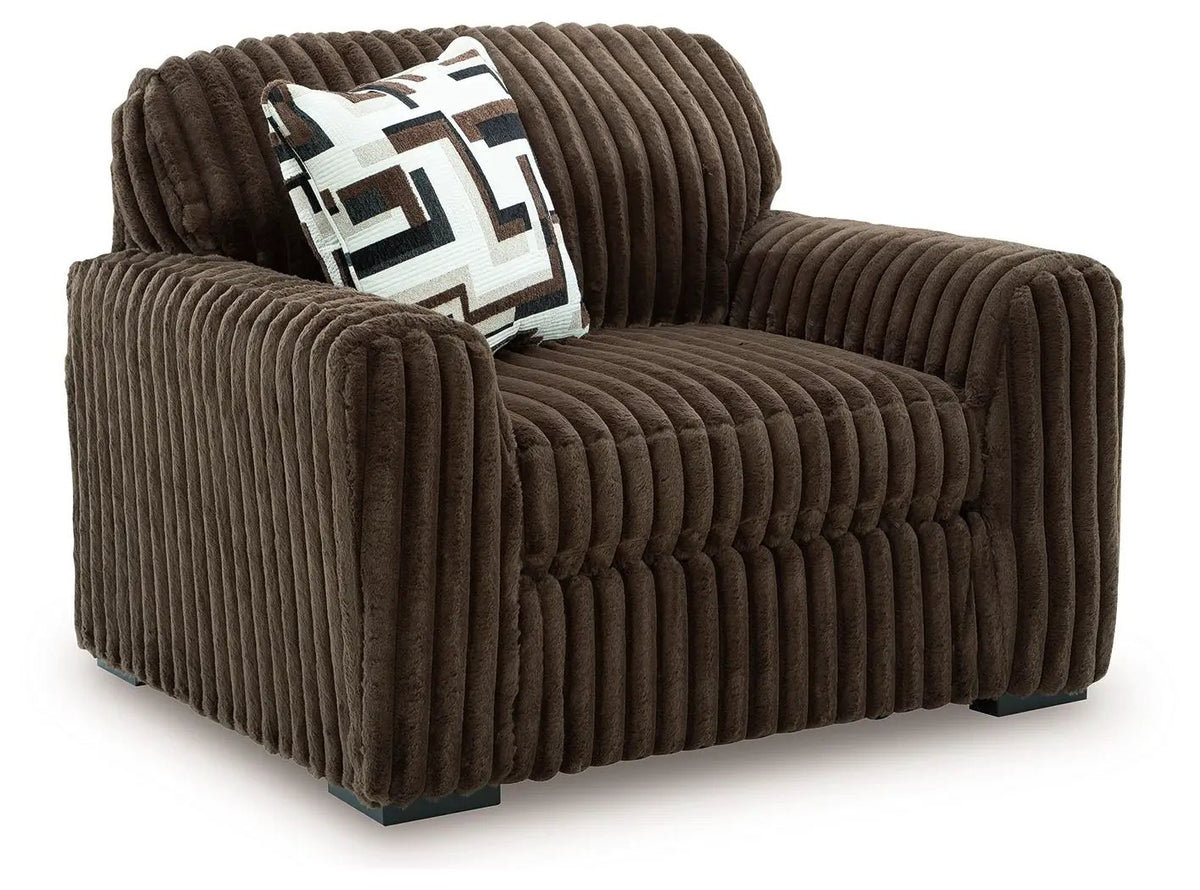 Midnight Madness Chair And A Half | Jumbo Corduroy Upholstery | Oversized Seat | Cozy Design
