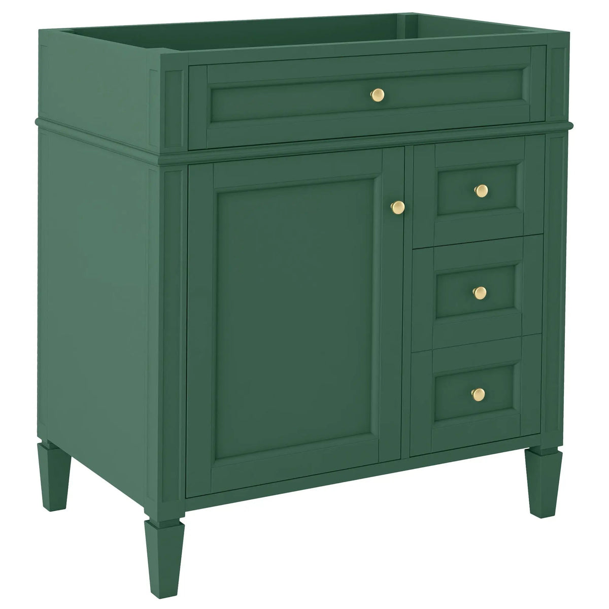 Bathroom Vanity | 3 Drawers | Blue Finish | Tip Out