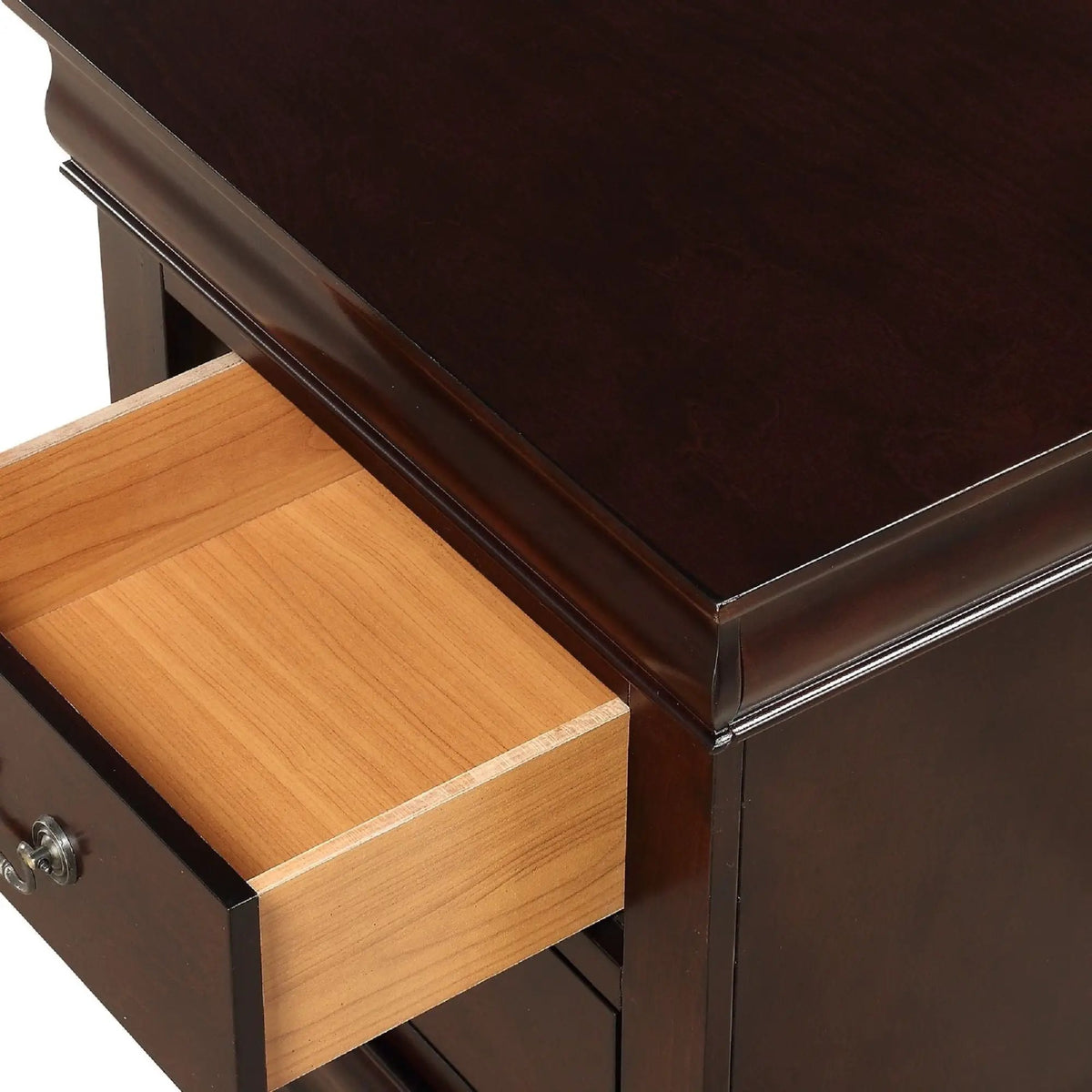 Louis Philip Cherry Chest | Five Deep Drawers | Soft Close