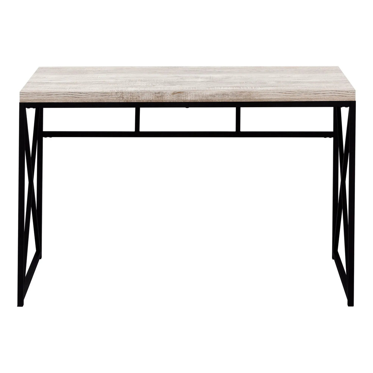 Glossy Computer Desk | 47.25 Inch Width | X-Design Metal Base | Easy-Clean Glossy Surface