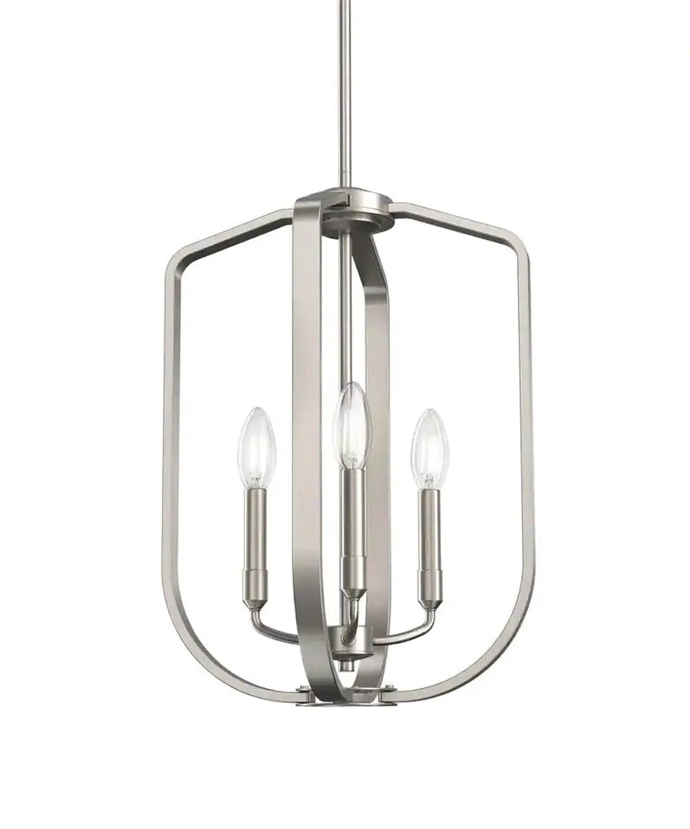 Pendant Light | 3 Light | Brushed Nickel | 14W Ettore