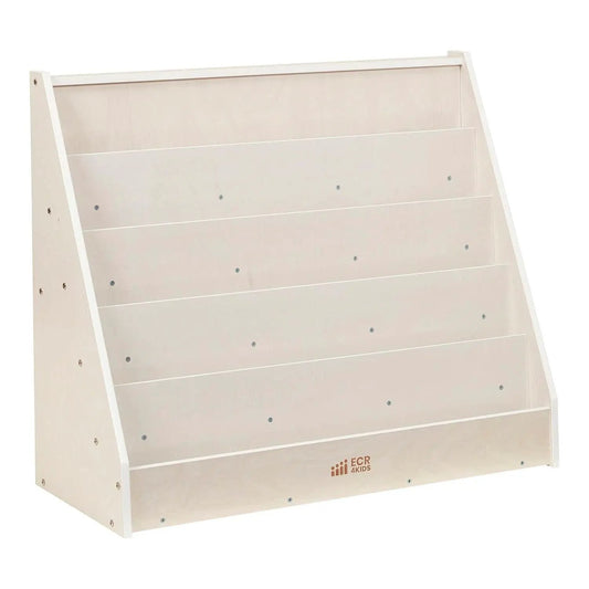 Single Sided Book Display Classroom Bookshelf White Wash from PriceLows™
