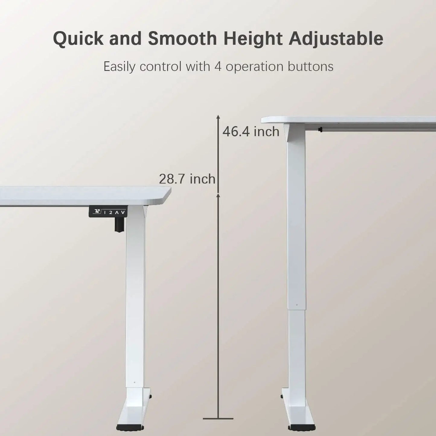 Electric Standing Desk 55x24 Inches Memory Presets from PriceLows™