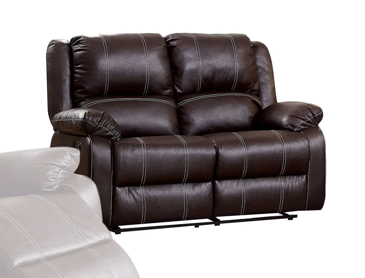Zuriel Recliner Loveseat | Synthetic Finish | Motion Reclining Mechanism | Classic Style