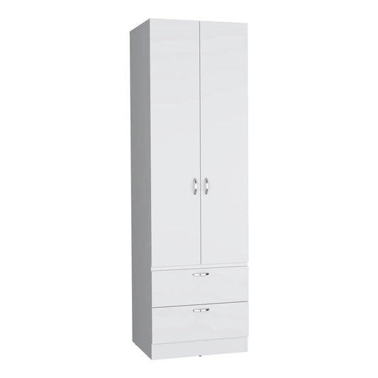 Armoire Organiser, Two Shelves, Rod, Double Door Cabinet Armoire Wardrobe | 2 Pieces | Bedroom Furniture | Bedroom