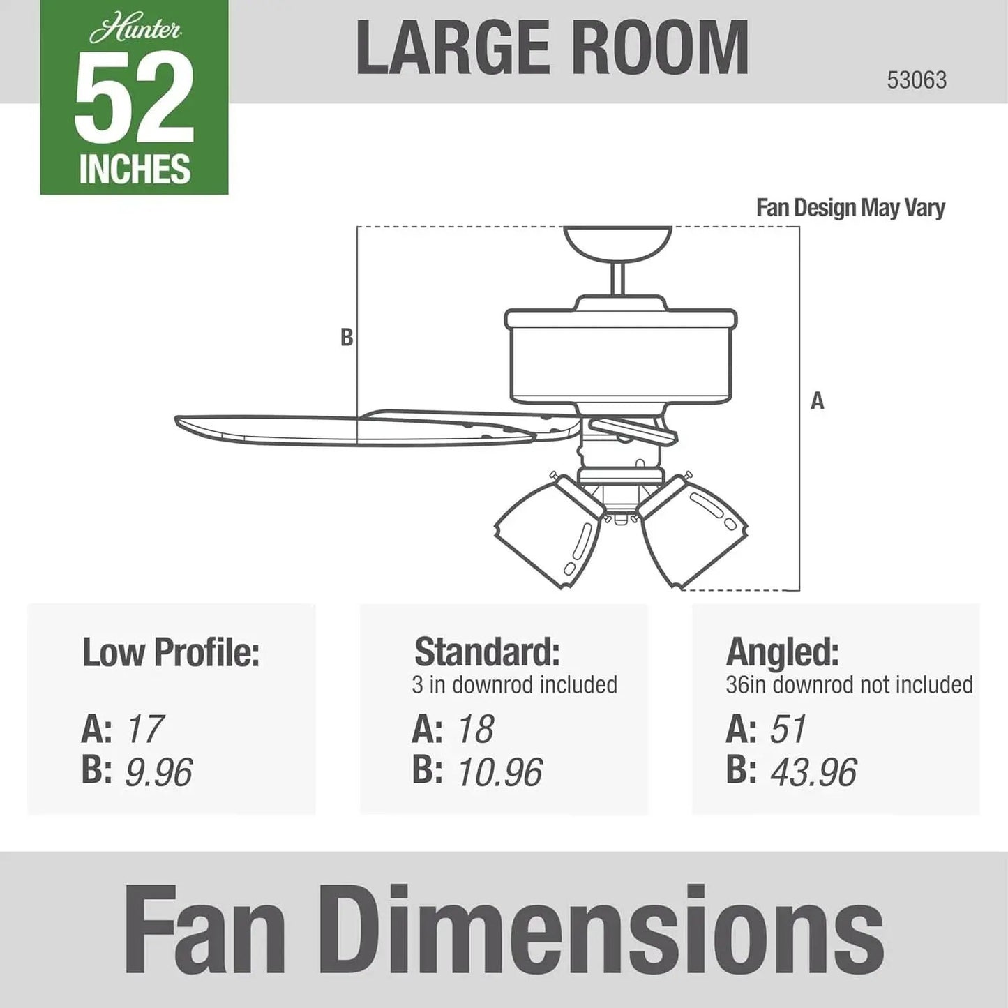 Antique Brass 52 Inch Ceiling Fan With LED Light Kit from PriceLows™