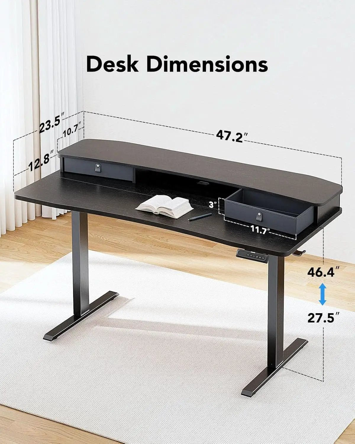 48 Inch Electric Standing Desk With Height Adjustable from PriceLows™