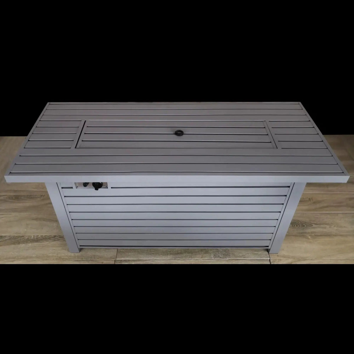 Outdoor Fire Pit Table | Propane Or Gas | Heat Resistant Glass Lid
