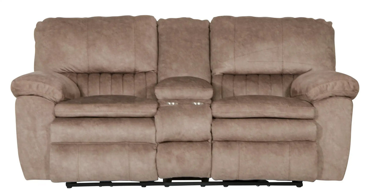 Reyes Power Lay Flat Reclining Console Loveseat With Storage & Cupholders | 2 Pieces | Polyester | Living Room
