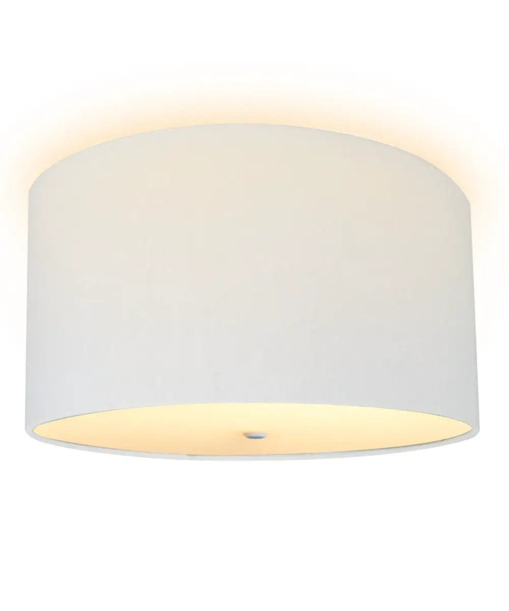 Flush Mount Conversion Kit | 16 Inches | Moderne White Linen Shade