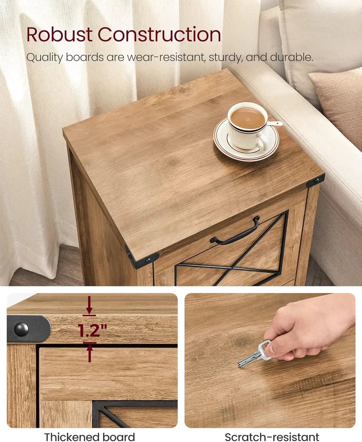 File Cabinet With 2 File Drawers Fits A4 Letter Size Home Office from PriceLows™