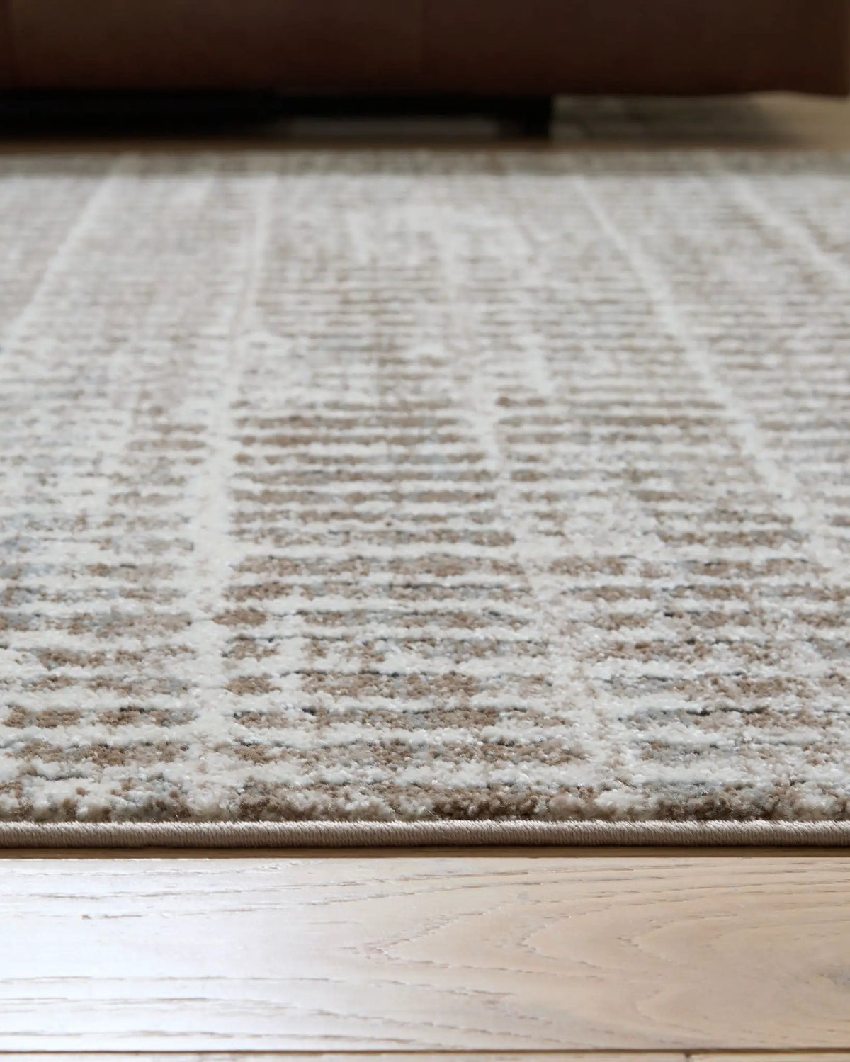 Fuadwick Area Rug | 94 x 120 Inch | Classic Stripe Pattern | Contemporary Style